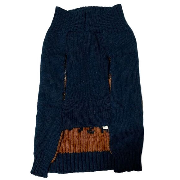 Let’s Get Toasted Blue Dog Sweater Sz L - Picture 4 of 5